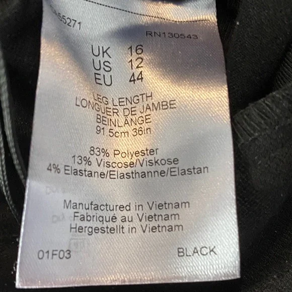 Long Tall Sally size 12 Black Women's Pantsuit with Zipper Detail - Picture 16 of 16